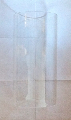 Plexiglasständer Ständer Gestell Untersatz mit Ø 20 x hoch 40 cm stark 1 cm