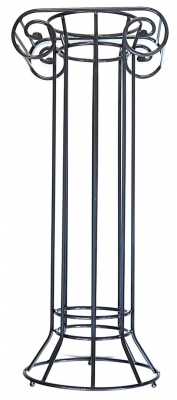 Gestell Griechische Säule Ständer Schmiedeeeisen Hoch 100 oder 74cm Ø 30 Tief 40 cm schwarz