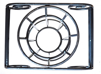 Gestell Griechische Säule Ständer Schmiedeeeisen Hoch 100 oder 74cm Ø 30 Tief 40 cm schwarz