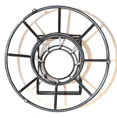 Gestell Griechische Säule Ständer Schmiedeeeisen Hoch 100 oder 74cm Ø 30 Tief 40 cm schwarz