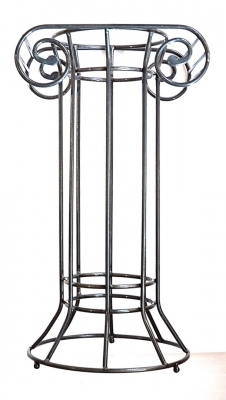 Gestell Griechische Säule Ständer Schmiedeeeisen Hoch 100 oder 74cm Ø 30 Tief 40 cm schwarz