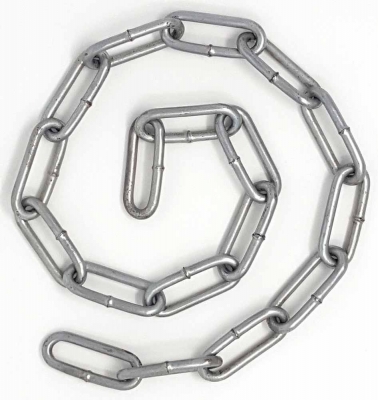 Stahl Kette 4mm 59cm Schwerlast Sicherung Abschließen Abhängen Silber