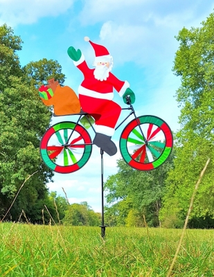 Windspiel Windrad Weihnachtsmann Nylongewebe 77 x 77 Hoch 120 cm