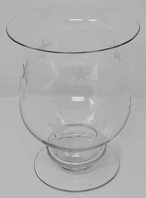 Windlicht Tischwindlicht Glas Sterne Dekoration Advent 15 x 20 cm