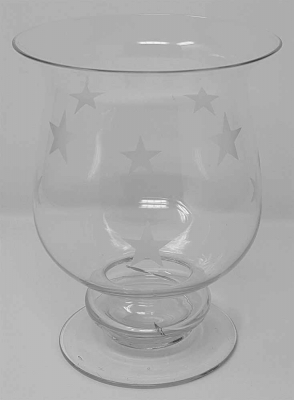 Windlicht Tischwindlicht Glas Sterne Dekoration Advent 15 x 20 cm