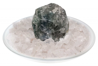 Edelstein Zimmerbrunnen Fluorit Bergkristall Pumpe Beleuchtung 25 cm