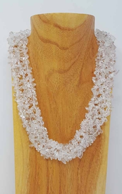 Schmuck Kofferset Rosenquarz Bergkristall 14-teilig