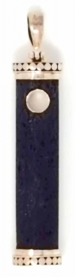 Silberanhänger Lavaschmuck Lavastein Schwarz 65 x 13 mm 925er Silber