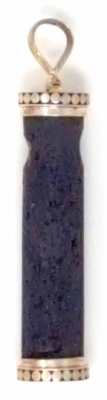 Silberanhänger Lavaschmuck Lavastein Schwarz 65 x 13 mm 925er Silber