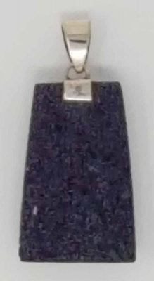 Silberanhänger Lavaschmuck Lavastein 20 x 42 mm 925er Silber