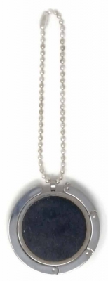 Schmuck Anhaenger Medaillon Rosa Strass 45mm Edelstahl Strasssteine