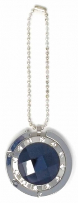 Schmuck Anhaenger Medaillon Black Diamond 45mm Edelstahl Strasssteine