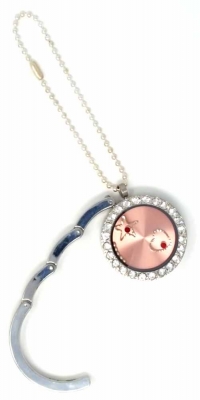 Schmuck Anhaenger Medaillon Moving Star 45mm Edelstahl Strasssteine