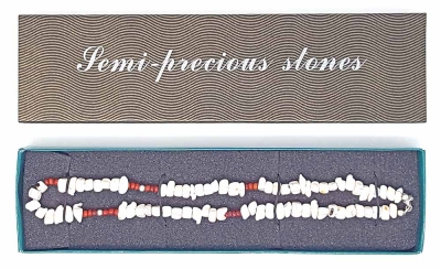 Schmuckset Kette Armband Mosaik Muschel Kokosnussholz 925er Silber