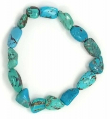 Schmuckset Kette Armband Magnesit Türkis Bergkristall 925er Silber