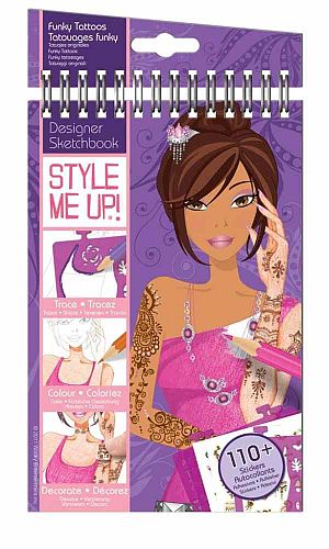 Style Me Up Zeichenblock Funky Tattoos