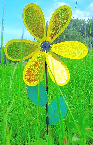 Windrad Blume Gelb 28 cm