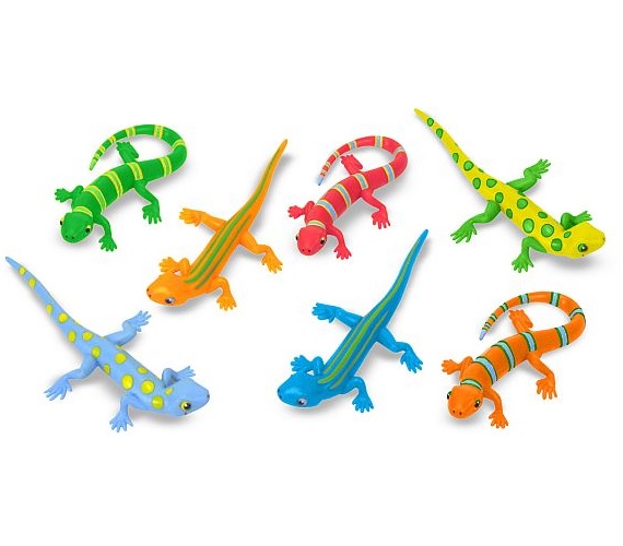 Spielzeugtiere Eidechsen Salamander 7 Stück 11 x 4 x 1 cm / 4.33 x 1.57 x 0.39 inch