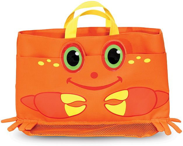 Strandtasche Krabbe orange 38 x 35 x 13 cm / 14.96 x 13.78 x 5.12 inch