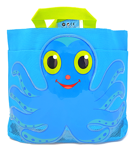 Kinder Strand Schwimmbad Tasche Oktopus Blau