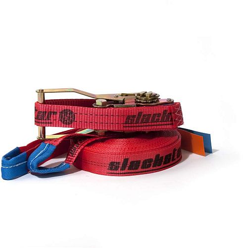 - Band 15 m lang 3,5 cm breit 0,7 KG rot - Ratsche  TÜV/GS