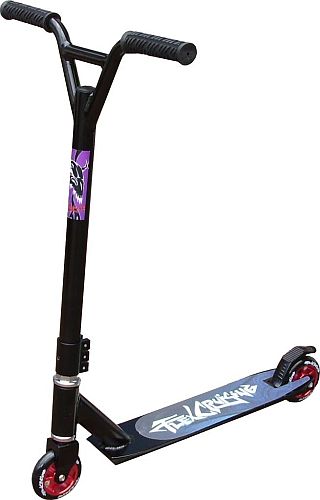 Stunt Scooter Hyper schwarz 3,4 KG rote Felge 83 cm hoch Deck 48 x 11 cm / 18.9 x 4.33 inch