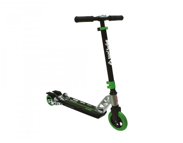 Streetsurfing Stunt Scooter Boss Schwarz Gruen CNC Alurahmen Doppelrad 27 x 14,5 x 30 inch 