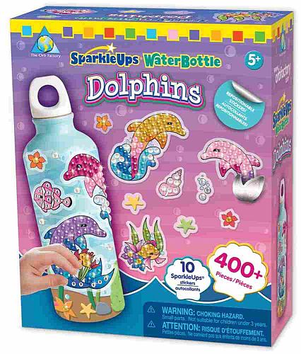 The Orb Factory Dolphin Sparkle Up Water Bottle