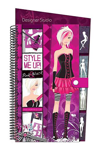 Style Me Up Zeichenblock Pink & Black