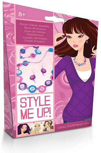 Schmuckbastelset Juwelenknöpfe - 48 Knöpfe,farbige Schnur,Zubehör,Anleitung