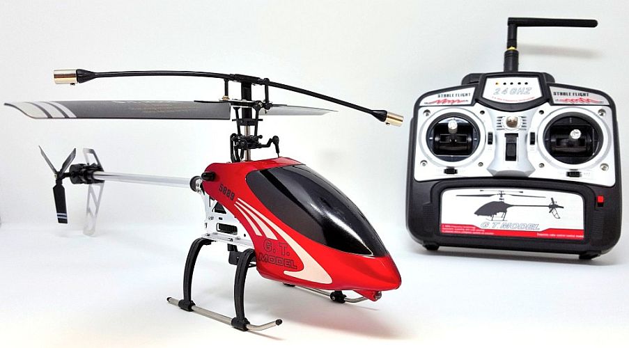 RC Hubschrauber GT Power 2.4 MHz 4 Kanal rot silber-Rasanter Flug-Garantiert !